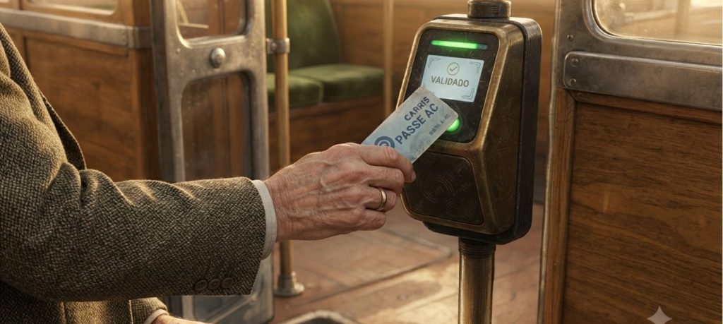 Antigo combatente utiliza transporte público gratuito #transportes gratuitos para antigos combatentes